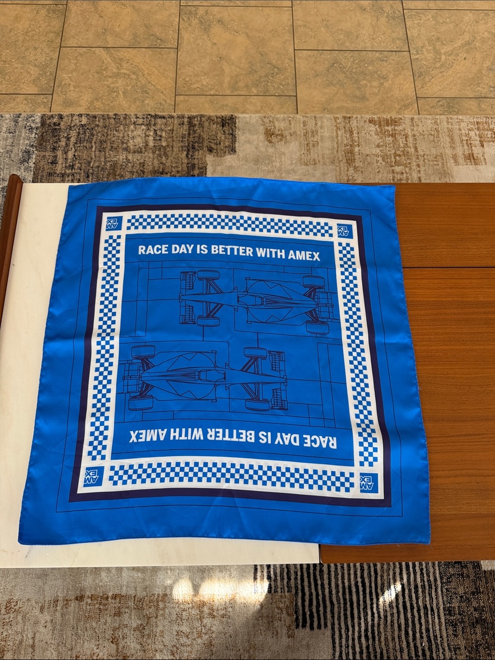 Amex X F1 Blue Racing Square Scarf